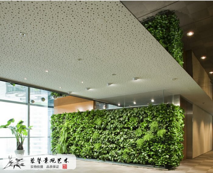前台仿真植物墙
