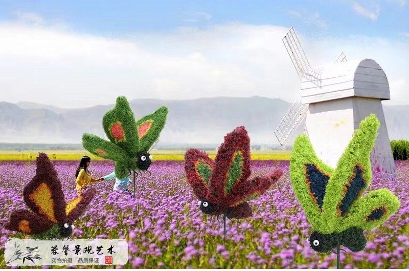 卡通造型绿雕