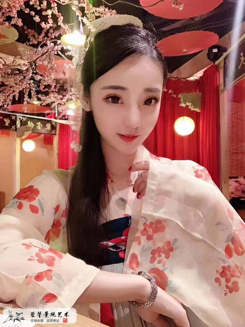 餐厅仿真桃花树