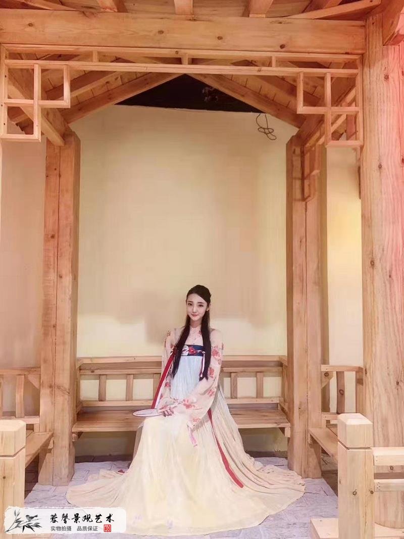 餐厅仿真桃花树