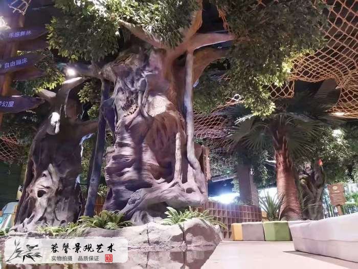 水泥塑石大树