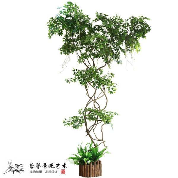 阳台摆放仿真树