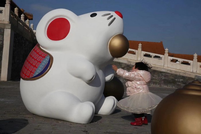 老鼠玻璃钢雕塑