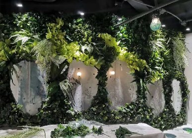 卫生间垂直绿化仿真植物墙