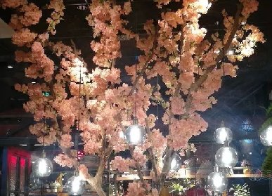 餐厅仿真樱花树