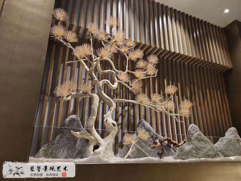 仿真迎客松塑石仿真景观