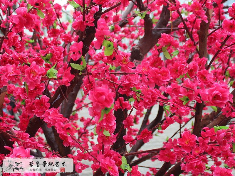 仿真桃花树造景