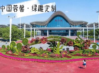 武汉站广场仿真绿雕