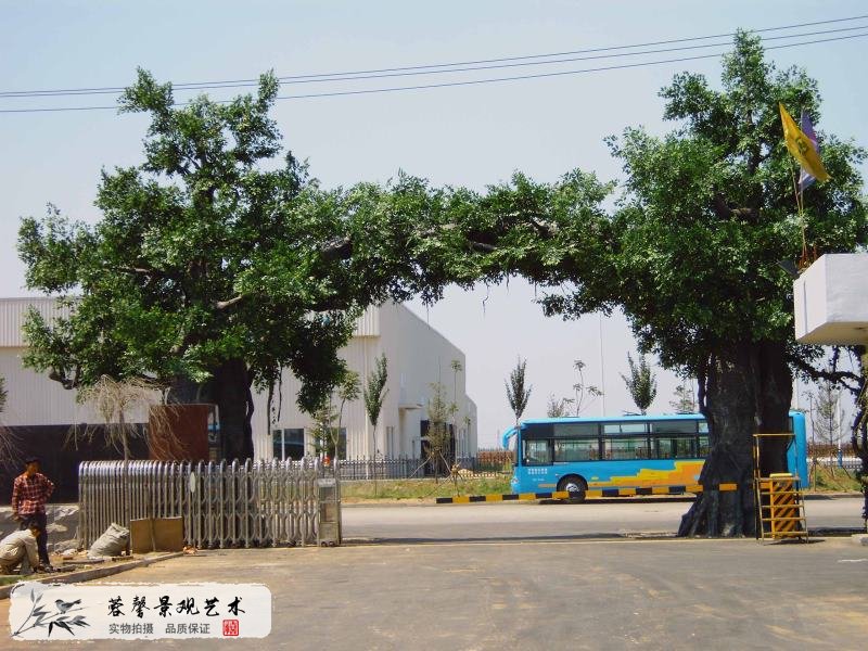 厂区企业仿真树大门