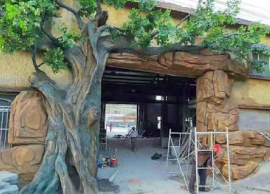 仿真树大门制作
