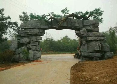 水泥仿真树大门制作
